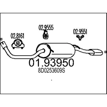 Auto-moto Zadní tlumič výfuku MTS 01.93950