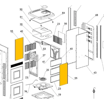 Krbová kamna NORDICA Boční stínicí plech; ND 7151029