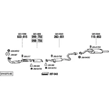 Zadní díl výfuku zadní tlumič výfuku Bosal 115-853