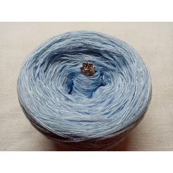 Příze Aqua 3-nitka 1200m s viskozovou nitkou (Jednobarevné klubko s viskozovou nitkou Aqua)