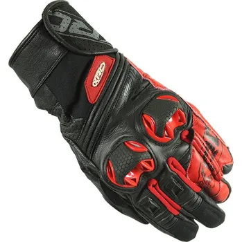 Moto rukavice Rukavice na moto XRC RUN 1/2 BLK/BLK/RED vel. S