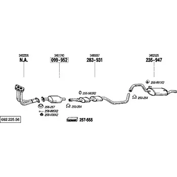 Zadní díl výfuku zadní tlumič výfuku Polmostrow 235947P, náhrada za Bosal 235-947