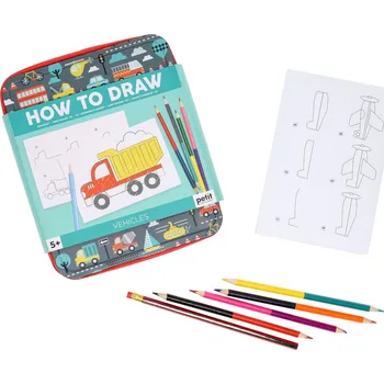 Hračka Petit Collage Jak nakreslit vozidla