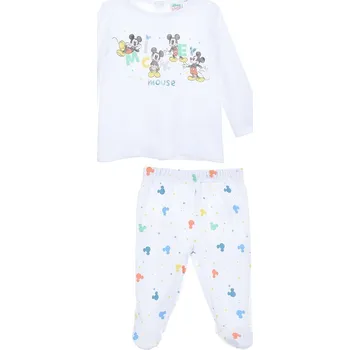 Bílý chlapecký set pro miminka Disney Mickey Mouse Velikost: 81