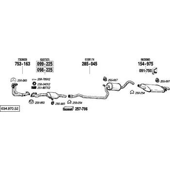 Zadní díl výfuku zadní tlumič výfuku Bosal 154-975
