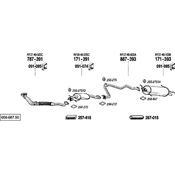 Zadní díl výfuku zadní tlumič výfuku Bosal 171-393