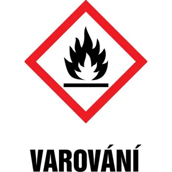 Značení Značka GHS02 Varování, samolepicí fólie, 74 × 105 mm