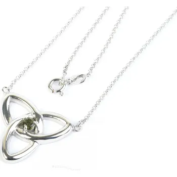 Náhrdelník Vltavín náhrdelník 44cm standard brus Ag 925/1000 + Rh