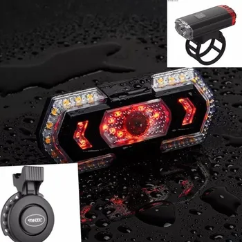 Cyklosvítilna Led světlo na kolo blinkr, klakson, světlo na helmu set