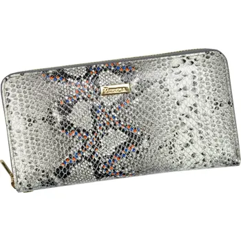 Peněženka Dámská kožená peněženka Patrizia SN-119 RFID šedá / oranžová