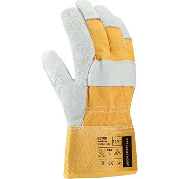 Pracovní rukavice ELTON A1031 rukavice hov.št./textil 10,5" žluté