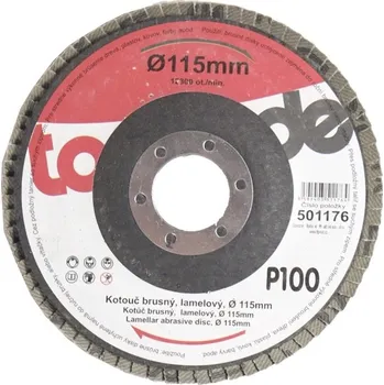 Brusný kotouč TOPTRADE kotouč brusný, lamelový, zrnitost 100, 115 x 22,2 x 2 mm 501176
