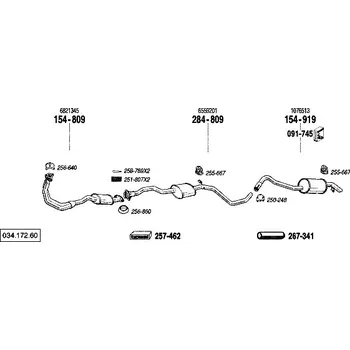 Zadní díl výfuku zadní tlumič výfuku Bosal 154-919