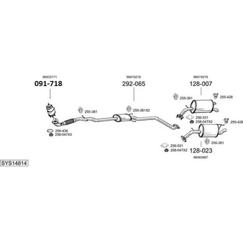 Zadní díl výfuku zadní tlumič výfuku Polmostrow 128007P, náhrada za Bosal 128-007