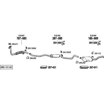 Zadní díl výfuku zadní tlumič výfuku Bosal 185-089