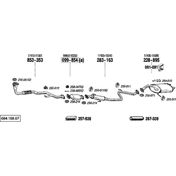Zadní díl výfuku zadní tlumič výfuku Bosal 228-895