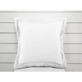 Povlak na polštářek Damaškový povlak na polštář s lemem DM-002 Bílý - proužky 6 a 24 mm 50 x 60 cm