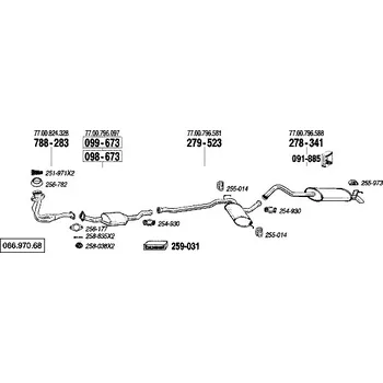Zadní díl výfuku zadní tlumič výfuku Bosal 278-341
