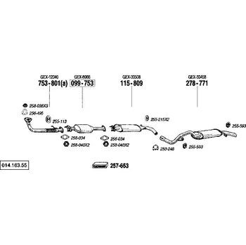 Zadní díl výfuku zadní tlumič výfuku Bosal 278-771
