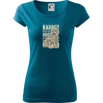 Dámské oblečení Barber Brotherhood - Dámské triko Pure - S ( Petrolejová )