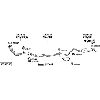 Tlumič výfuku střední tlumič výfuku Bosal 284-309