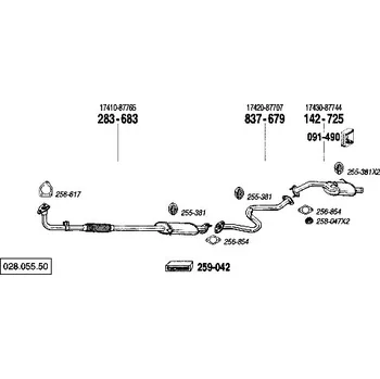 Zadní díl výfuku zadní tlumič výfuku Polmostrow 142725P, náhrada za Bosal 142-725