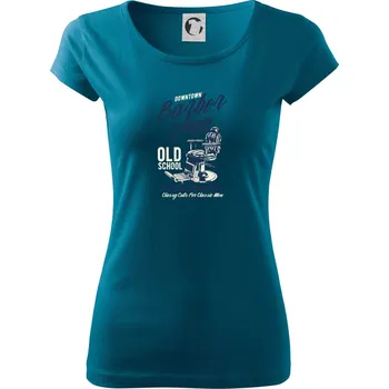 Downtown Barbershop - Dámské triko Pure - S ( Petrolejová )