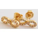 Klenoty Budín Zlaté pecičky - pecky symbol nekonečna poseté zirkony 585/1,24gr H100 (Klenoty Budín Zlaté pecičky - pecky symbol nekonečna poseté zirkony 585/1,24gr H100)