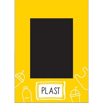 Odpadkový koš Samolepka třídění odpadu - víko - plasty