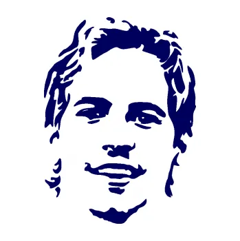 Samolepící dekorace SAMOLEPKA Paul Walker 008 pravá obličej (23 - tmavě modrá) NA AUTO, NÁLEPKA, FÓLIE, POLEP, TUNING, VLASTNÍ TEXT, TISK, AUTOSAMOLEPKY.cz, POLEPY, OBRÁZEK, LOGO, SAMOLEPKY