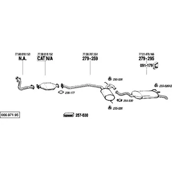 Zadní díl výfuku zadní tlumič výfuku Bosal 279-295