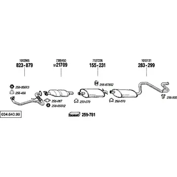 Zadní díl výfuku zadní tlumič výfuku Bosal 283-299