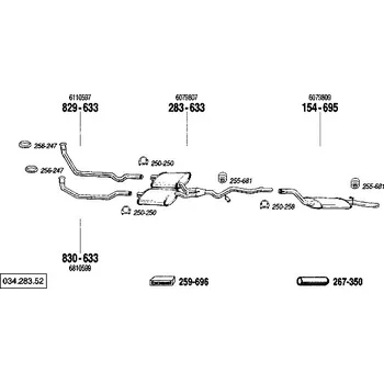 Zadní díl výfuku zadní tlumič výfuku Bosal 154-695