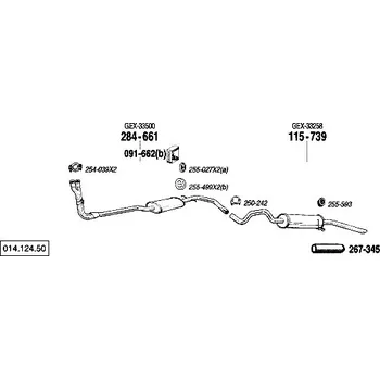 Výfukový systém zadní tlumič výfuku Bosal 115-739