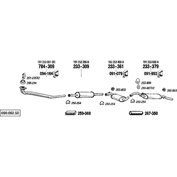 Zadní díl výfuku zadní tlumič výfuku Bosal 233-379