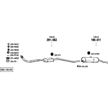 Zadní díl výfuku zadní tlumič výfuku Bosal 190-011
