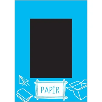 Odpadkový koš Samolepka třídění odpadu - víko - papír