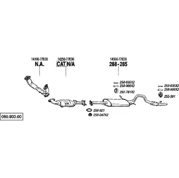 Tlumič výfuku zadní tlumič výfuku Bosal 288-285