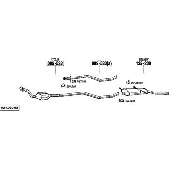 Zadní díl výfuku zadní tlumič výfuku Bosal 135-239