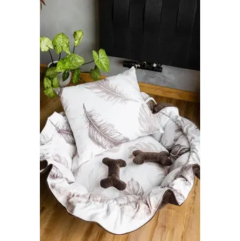 Pelíšek pro psa nanoSPACE Protiroztočový nano pelíšek BOHO - oboustranný Průměr: 40 cm