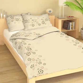 Povlečení Bavlněné povlečení Amálka žlutá Uzávěr: Mandlovací knoflík