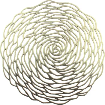 prostírání Prostírání kulaté TALEA zlatá Ø 38 cm Mybesthome