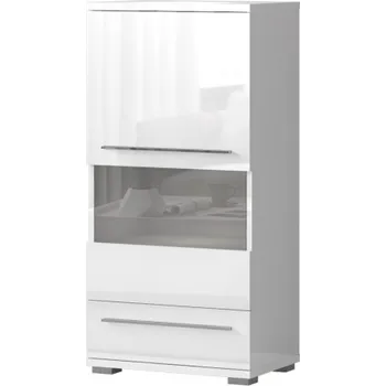 Knihovna Kombinovaná vitrína Tiana II - bílá