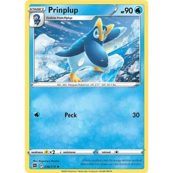 Karetní hra Prinplup - 36/172 - Brilliant Stars Typ karty: Non-Holo