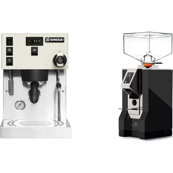 Kávovar Rancilio Silvia PRO X, white + Eureka Mignon Perfetto, CR black