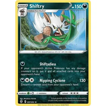 Sběratelská karetní hra Shiftry 097/203 - Evolving Skies Typ karty: Non-Holo