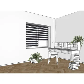 Roleta ZEBRA-SHOP Roleta DEN A NOC / MINI / PROMO / černá / PH 07 Barva mechanizmu: hnědá, Výška: 220, Šířka: 36