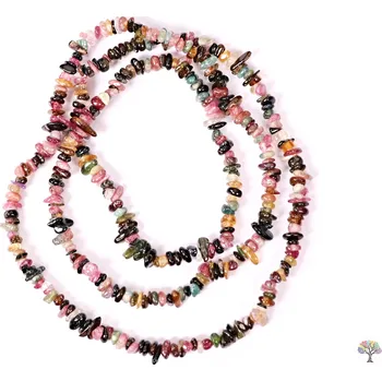 Náhrdelník Magieprirody.cz Náhrdelník sekaný dlouhý - Turmalín meloun - tromlovaný #91 - z přírodních kamenů