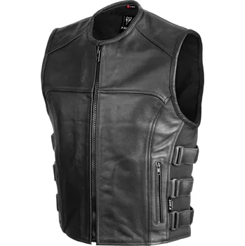 Moto vesta Kožená vesta na motorku TXR Shooter černá Velikost: 8XL