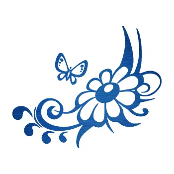 Samolepící dekorace SAMOLEPKA Květina dekor 029 levá (65 - škrábaný kov modrý) NA AUTO, NÁLEPKA, FÓLIE, POLEP, TUNING, VLASTNÍ TEXT, TISK, AUTOSAMOLEPKY.cz, POLEPY, OBRÁZEK, LOGO, SAMOLEPKY